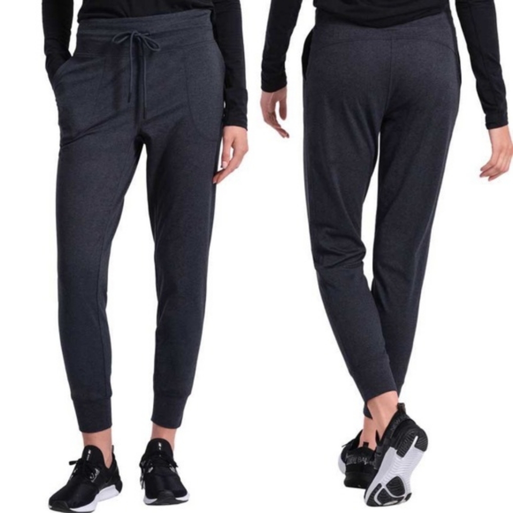 Lole Odyssey Grey Half Moon Jogger Pants Large